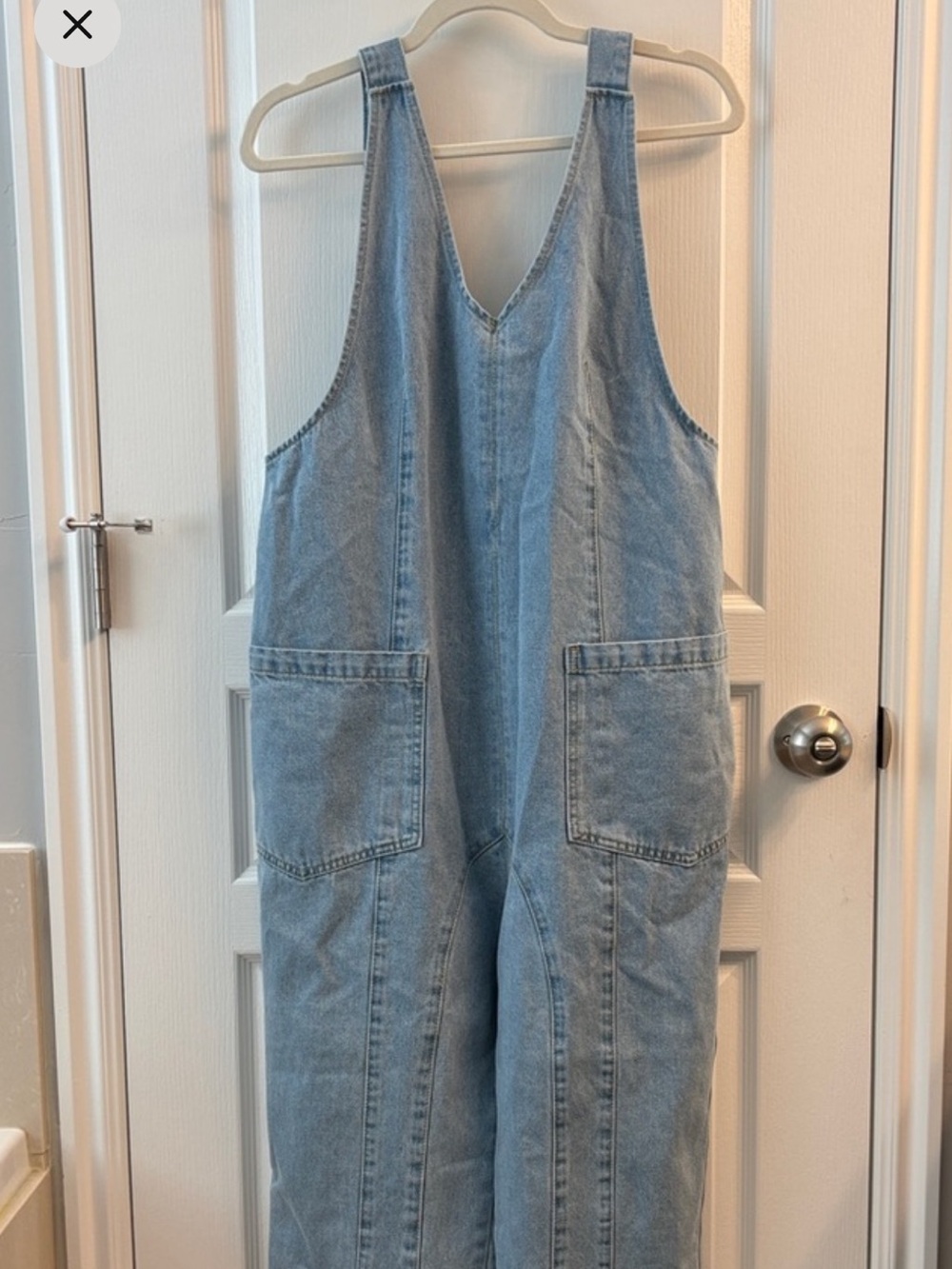 Denim Light Blue Utility Jumpsuit